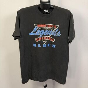 Vintage Buddy Guy's Legends Shirt Mens Large Black Chicago Fruit Of The Loom 90s